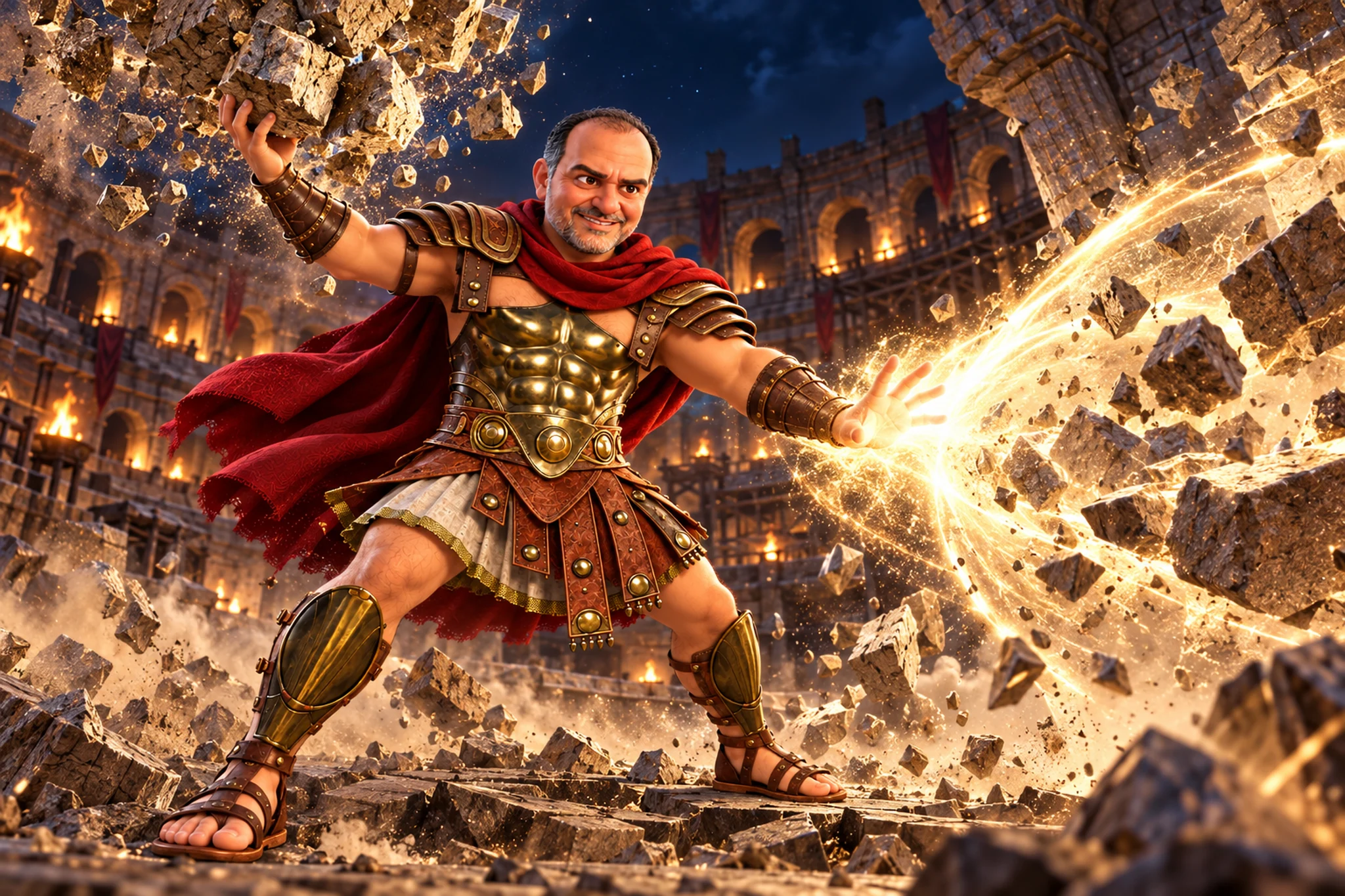 Ricardius despliega su fuerza entre las ruinas del Coliseo