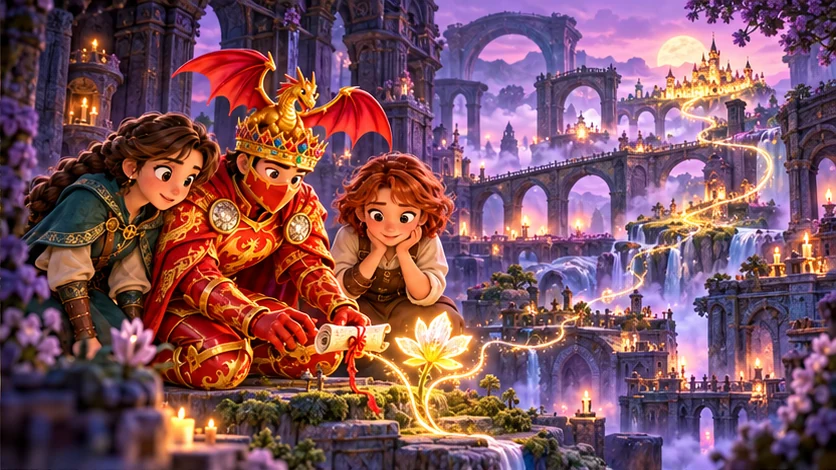 El Rey Dragón encuentra el mensaje de Alina en el noveno paraje y una flor conecta con otro mundo